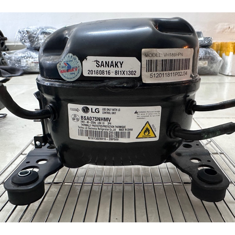 Block máy nén tủ lạnh LG tủ đông sanaky BSA075NHMV