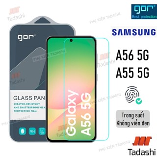 Kính Cường Lực Gor Samsung A56 5G/ Galaxy A55 5G,Galaxy A54 5G/ A53 5G Trong Suốt Không Viền Đen, 9H Vát 2.5D - Hãng GOR