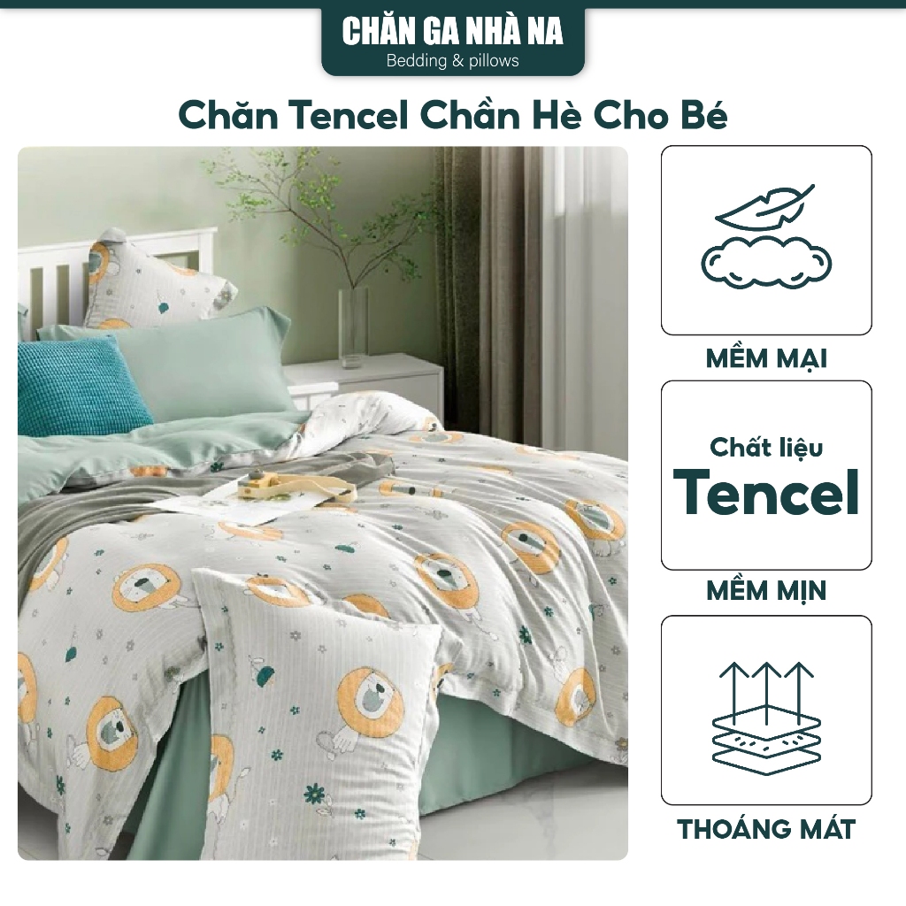 Chăn Tencel Chần Hè Cho Bé Thoáng Mát, Chăn Thấm Hút Mồ Hôi Tốt.