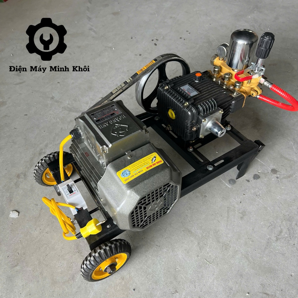[Dây 20M] Bộ máy rửa xe áp lực ty sứ 2.9HP Osaika môtơ 3, 4HP dây đồng|Máy rửa xe công nghiệp cao áp | BigBuy360 - bigbuy360.vn