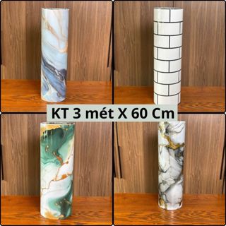  Tấm Xốp Cuộn PVC Giả Đá Cẩm Thạch KT 3 M X 60 Cm Cuộn Xốp PVC Vân Đá Thạch Bích Dán Tường Bề Mặt Phủ PVC Bóng 
