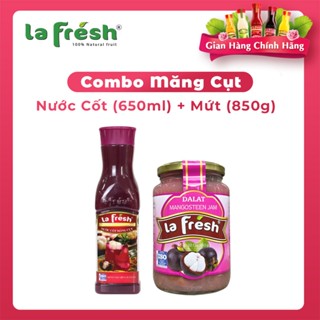 Combo Nước Cốt Măng Cụt 650ML + Mứt 850Gram Lafresh Đà Lạt