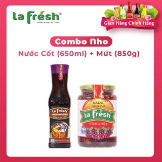 Combo Nước Cốt Nho 650ML + Mứt 850Gram Lafresh Đà Lạt