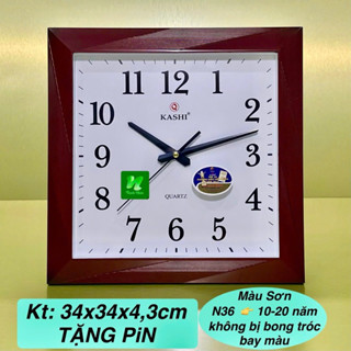 Đồng hồ treo tường Chính Hãng Kashi N36 & N16. Hàng Việt Nam Chất Lượng Cao. Chính xác đến từng giây. Tặng Pin