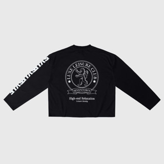 Áo LONGSLEEVES Unisex SEVENTOWN LUXE HIGH-END RELAXATION màu ĐEN Local Brand