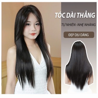 Tóc giả siêu da 8D HALI nguyên đầu nữ dáng thẳng 50cm chất tóc protein phủ nano hạn chế rối siêu tốt