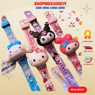 Đồng Hồ Hoạt Hình Cho Bé Trai Bé Gái Có Đèn có nhạc 3D Kuromi Dạ Quang Đồng Hồ Âm Nhạc Giai Điệu