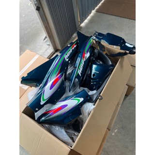  DÀN ÁO - BỘ VỎ NHỰA Áo Xe Wave Anpha Wave ZX MÀU XANH NHỚT KÈM TEM  Bộ Vỏ nhựa ABS cao cấp 