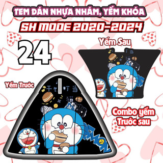  Tem dán yếm nhựa nhám SH MODE 2020-2024 gấu dâu doreamon baby three nhãn dán decal sticker 