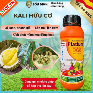  Phân bón lá Kali Hữu cơ Tây Ba Nha Platium đậu trái lên cơm cứng cây già lá chặn đọt cty 3 TỐT chai 495gr pha 400 lít 