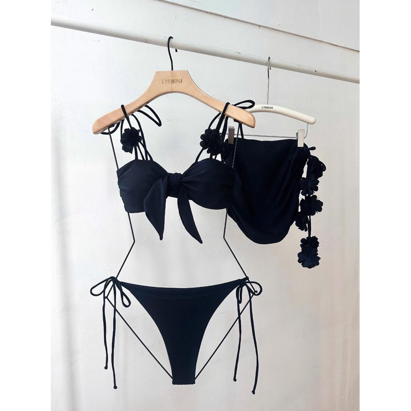 Bikini EMMA Set 3 Chi Tiết Bikini Đính Bông Nữ Tính Quyến Rũ Full Màu | BigBuy360 - bigbuy360.vn