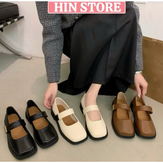 Giày búp bê lolita đế bệt da mềm quai dán hottrend, giày sandal nữ đi học, đi chơi sang chảnh phong cách Hàn Quốc MS20