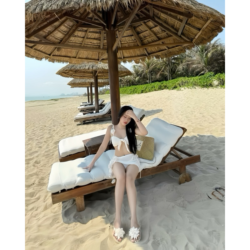 Bikini EMMA Set 3 Chi Tiết Bikini Đính Bông Nữ Tính Quyến Rũ Full Màu | BigBuy360 - bigbuy360.vn