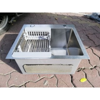 chậu rửa bát 1 hố đúc 45x40