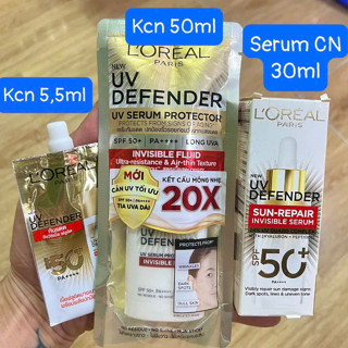 (50 ml) Kem Chống Nắng Loreal (L'Oreal) Paris x20 thoáng Mỏng Nhẹ UV Defender Invisible Fluid SPF50+ PA++++ 50Ml