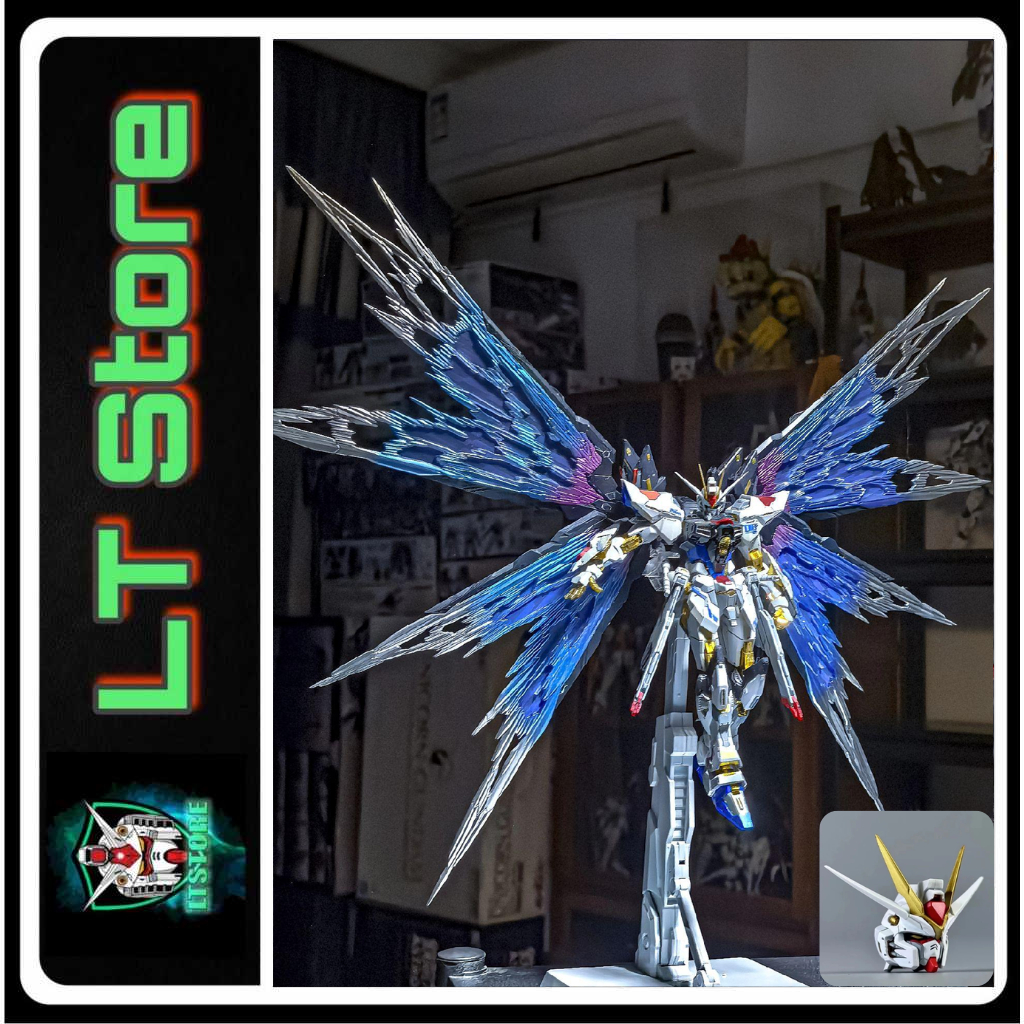 [CÓ SẴN] Mô hình lắp ráp Strike Freedom Ver MB 8802 + Effect cánh, đầu MGEX  (Tặng kèm base và decal