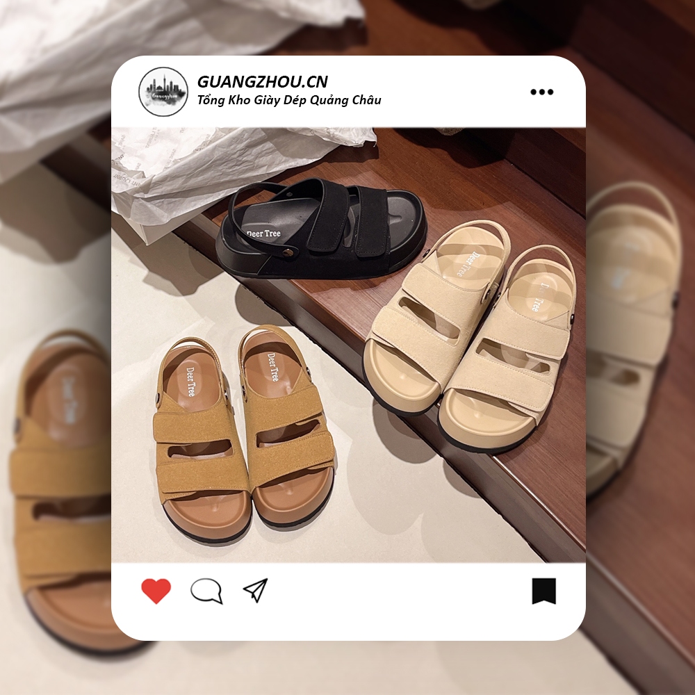  Dép Nữ Quai Hậu Da Lộn Đế Cao Hàng QCCC Full Box Dép Nữ Quai Hậu Đế Eva Siêu Nhẹ Hot Trend 