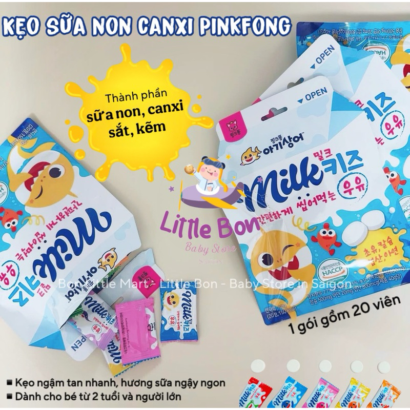 Kẹo sữa non canxi Pinkfong Baby Shark Milk Kids Hàn Quốc
