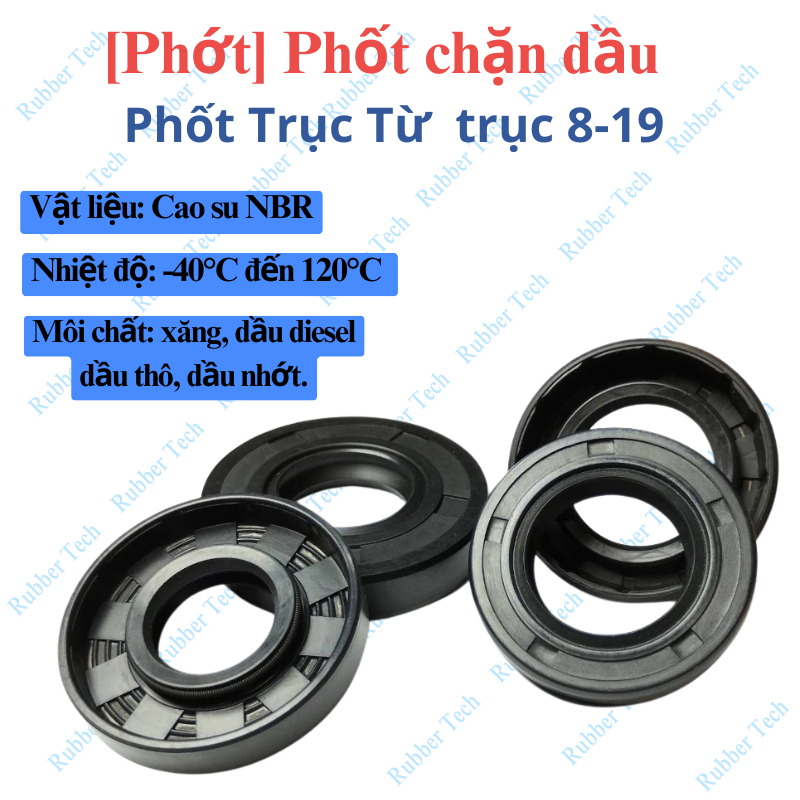 [Phớt] Phốt chặn dầu OEM nhỏ trục 8-19 đủ size 8x18 17x30