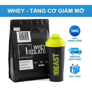  Sữa Tăng Cơ - Giảm Mỡ - Whey Protein Isolate BodyGold túi 1kg + Tặng bình lắc 