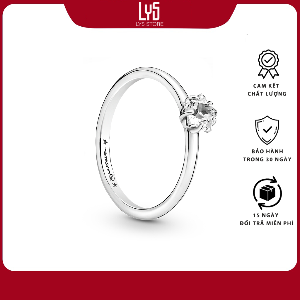 Nhẫn bạc nữ Lys Bạc 925 Ngôi Sao Sáng Đá Đơn 8164SV