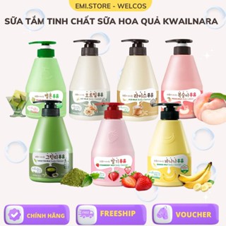  Sữa tắm sữa và tinh chất hoa quả Kwailnara Body Cleanser Hàn Quốc 560ml-Thơm mát 