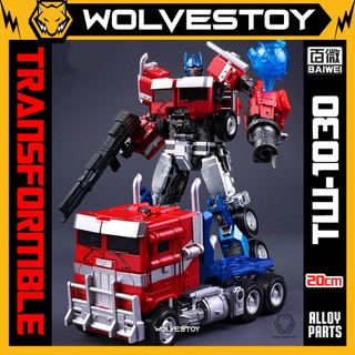  Mô Hình Baiwei TW-1030 Optimus Prime  SS102  TF ROTB Robot Biến Hình Container Truck 18cm 