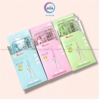 Bộ Compa Eke Thước Kẻ KING 7 Món - Dành cho học sinh