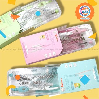 Bộ Compa Eke Thước Kẻ KING 7 Món - Dành cho học sinh