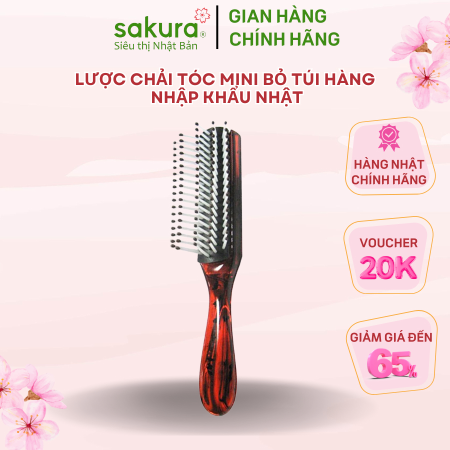Lược chải tóc mini bỏ túi hàng nhập khẩu Nhật