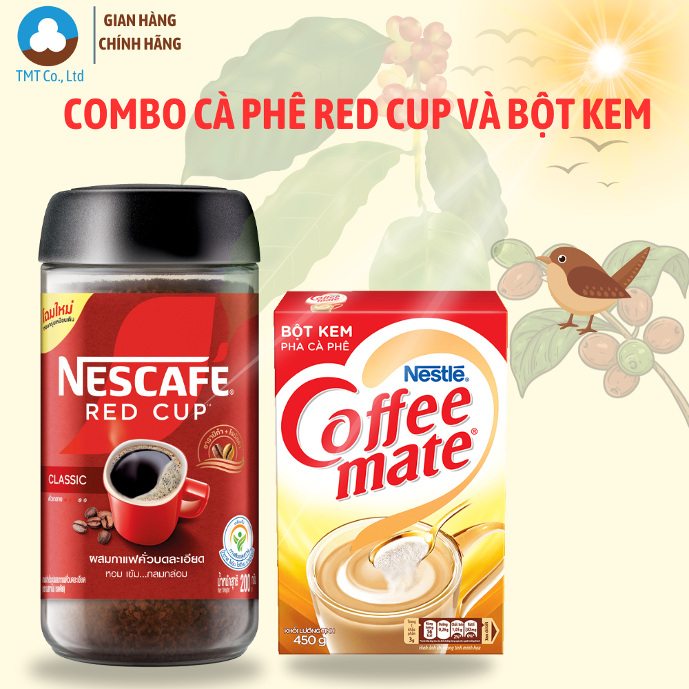 Combo 1 Nescafe Red cup 200g và 1 Hộp bột kem Coffee Mate 450g