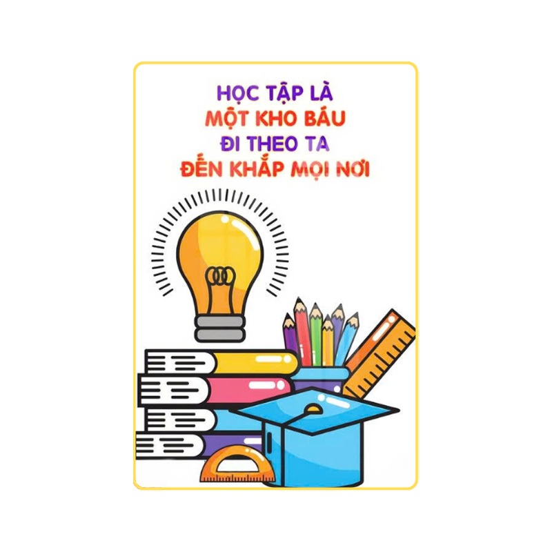 [TRANH DECOR LỚP HỌC] Tranh Laminate Tráng Gương - Tranh Slogan Động Lực, Tranh Trang Trí Phòng Học,