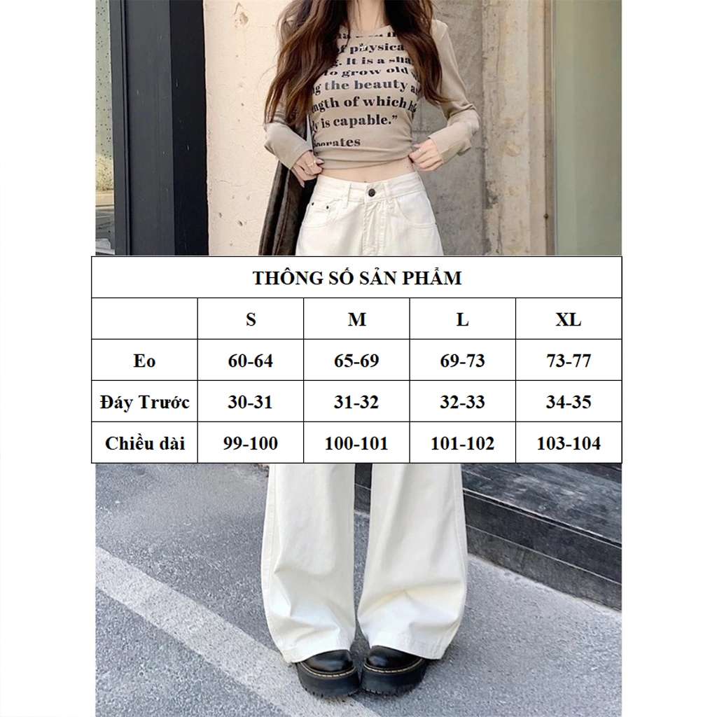 Quần Kaki Nữ Trơn Ống Rộng Dáng Suông Cạp Cao 5 Màu Dễ Phối Đồ Phong Cách Hàn Quốc Đầy Đủ 3 Size S M L | BigBuy360 - bigbuy360.vn