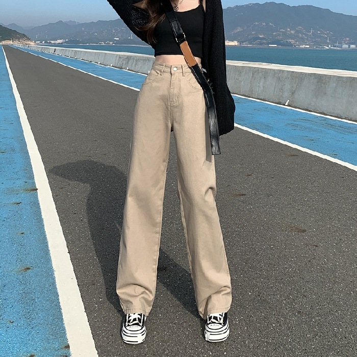 Quần Kaki Nữ Trơn Ống Rộng Dáng Suông Cạp Cao 5 Màu Dễ Phối Đồ Phong Cách Hàn Quốc Đầy Đủ 3 Size S M L | BigBuy360 - bigbuy360.vn