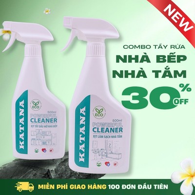 Combo 2 Chai Xịt Tẩy Rửa Đa Năng Nhà Bếp Và Nhà Tắm KATANA Cleaner (2 x 500ml)