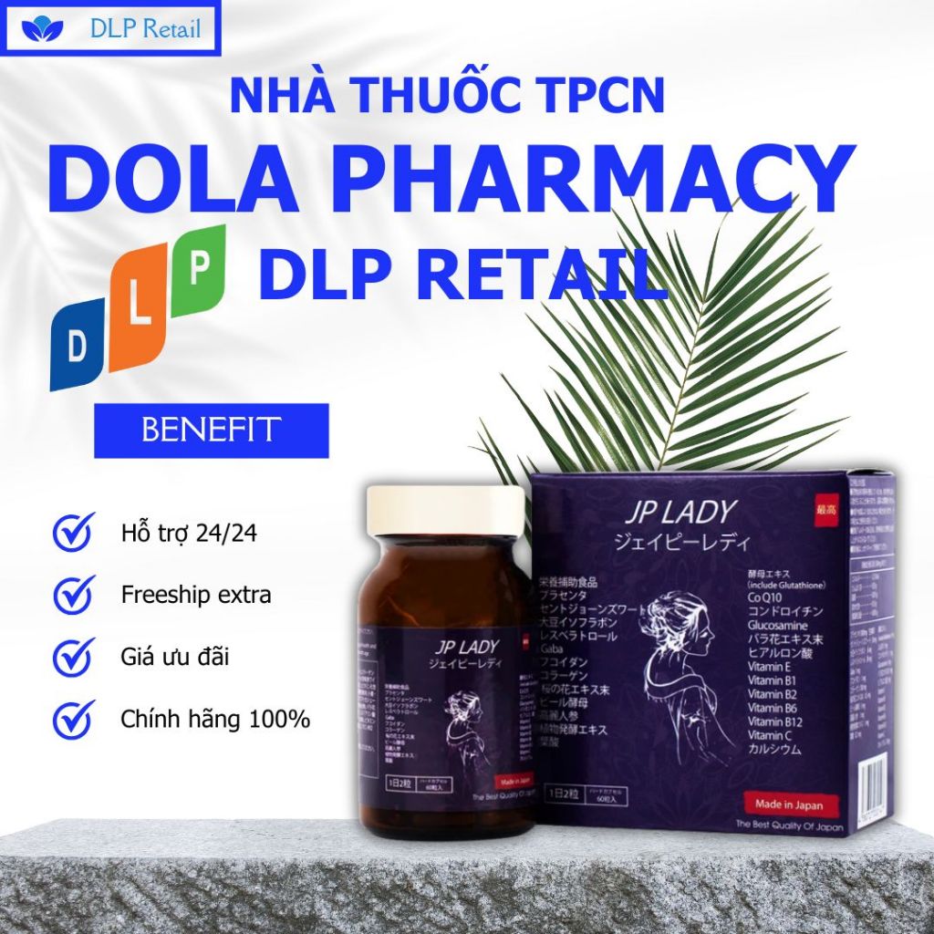 Viên uống JP Lady Jpanwell cung cấp vitamin hỗ trợ phụ nữ giai đoạn tiền mãn kinh (60 viên)