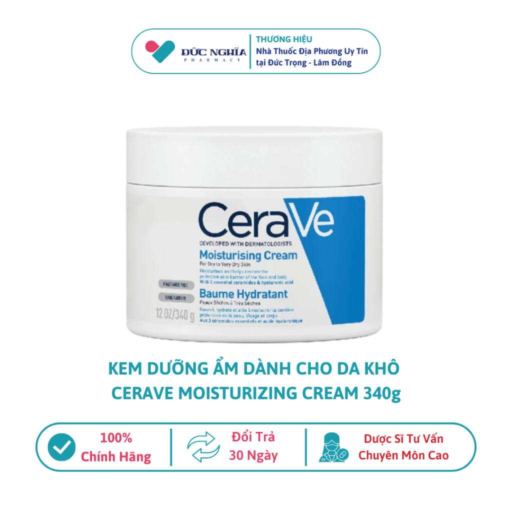 Kem Dưỡng Ẩm Dành Cho Da Khô Cerave Moisturizing Cream 340g
