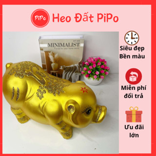 Lợn đất tiết kiệm Ngọc Trinh Tài Lộc size nhỡ - Ống heo tiết kiệm - Xưởng Heo Đất PiPo
