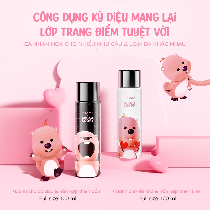 ( SIZE 100ML) XỊt Khóa Make Up PRAMY Giữ Nền Lâu Trôi Dưỡng Ẩm Kiềm Dầu Phù Hợp Mọi Loại Da