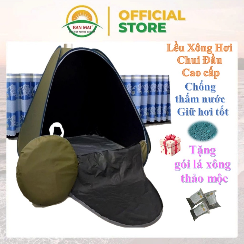 Lều Xông Hơi Ban Mai Cao Cấp - Gấp Gọn Tiện Lợi, Vải Dày VIET SAUNA, Giữ Hơi Tốt, Giải Cảm, Giảm Béo