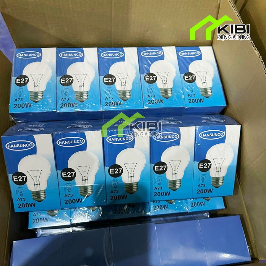 Combo 10 bóng đèn sợi đốt điện quang Hansuco