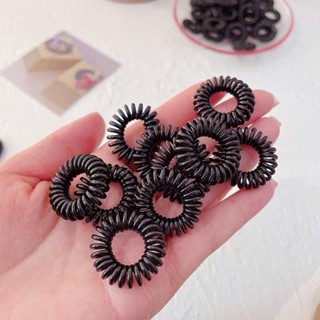 Set 10 Dây buộc tóc lò xo đen tiện dụng dành cho nữ
