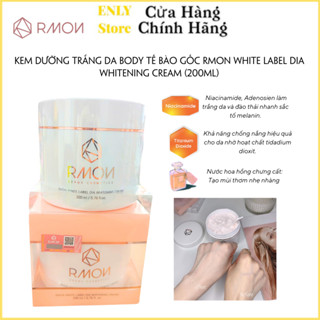 Kem Ủ Trắng và Make-Up Nâng Tone Da Body Rmon White Label Dia Whitening Cream 200ml