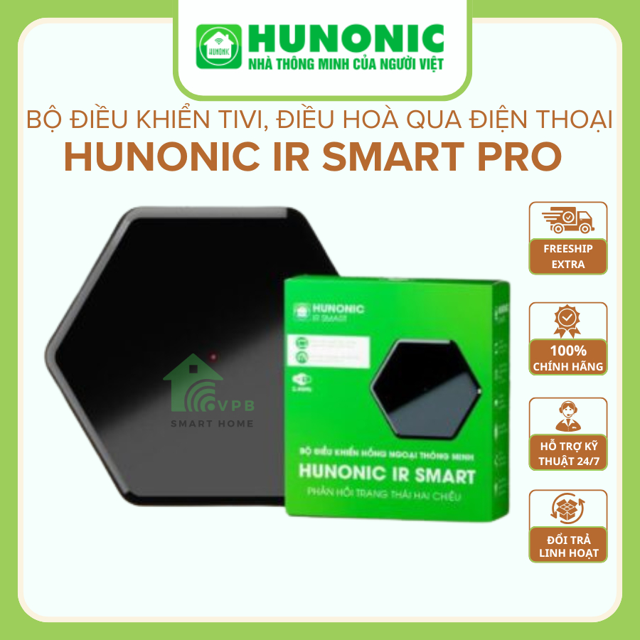 Bộ điều khiển Tivi, Điều Hoà qua điện thoại Hunonic IR Smart Pro