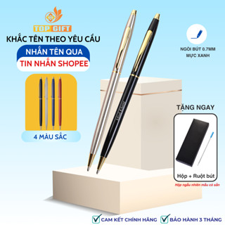 Bút ký khắc tên TopGifts XN015 dạng xoay nhỏ ngòi 0.7mm gọn sang trọng