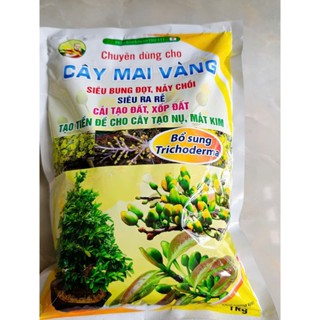  PHÂN HỮU CƠ CHO CÂY MAI VÀNG Gói 1kg- bổ sung TRICHODERMA Siêu bung đọt nảy chồi ra rể cải tạo đất. 