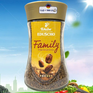  TCHIBO ++ LỌ LỚN FAMILY 200g ++ CÀ PHÊ NGUYÊN CHẤT HÒA TAN ĐẬM VỊ   ĐỨC   Eduscho Family Invigorating & Strong Coffee 