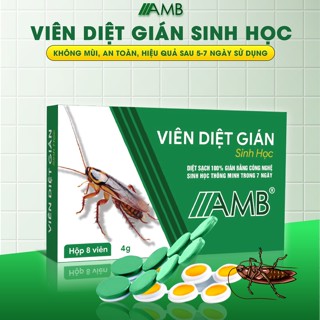Viên diệt gián sinh học AMB, combo 2 hộp thuốc diệt gián, diệt hiệu quả mọi loại gián nhanh chóng, an toàn sức khỏe