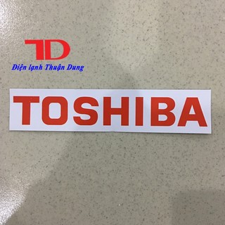 Tem dán dành cho máy lạnh Toshiba màu trắng chịu nhiệt bền đẹp chuẩn size