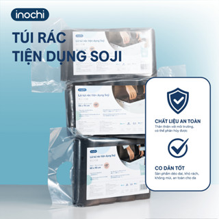 Túi rác tự huỷ sinh học Inochi có quai tiện dụng dạng cuộn nhiều màu, mùi hương dài và dai hơn 20%